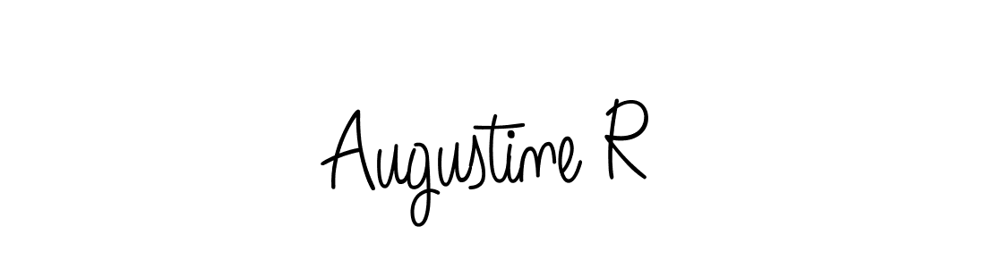 Use a signature maker to create a handwritten signature online. With this signature software, you can design (Angelique-Rose-font-FFP) your own signature for name Augustine R. Augustine R signature style 5 images and pictures png