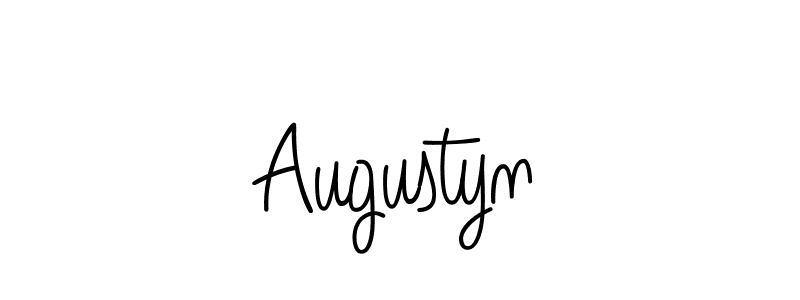 Use a signature maker to create a handwritten signature online. With this signature software, you can design (Angelique-Rose-font-FFP) your own signature for name Augustyn. Augustyn signature style 5 images and pictures png