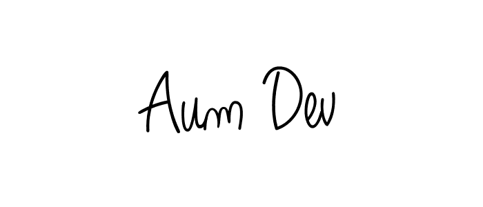 Design your own signature with our free online signature maker. With this signature software, you can create a handwritten (Angelique-Rose-font-FFP) signature for name Aum Dev. Aum Dev signature style 5 images and pictures png