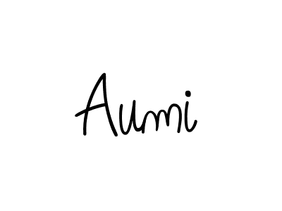 How to make Aumi name signature. Use Angelique-Rose-font-FFP style for creating short signs online. This is the latest handwritten sign. Aumi signature style 5 images and pictures png