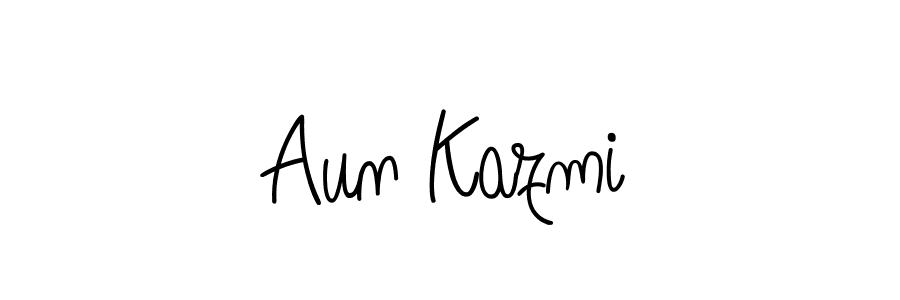 Create a beautiful signature design for name Aun Kazmi. With this signature (Angelique-Rose-font-FFP) fonts, you can make a handwritten signature for free. Aun Kazmi signature style 5 images and pictures png