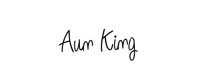 Use a signature maker to create a handwritten signature online. With this signature software, you can design (Angelique-Rose-font-FFP) your own signature for name Aun King. Aun King signature style 5 images and pictures png