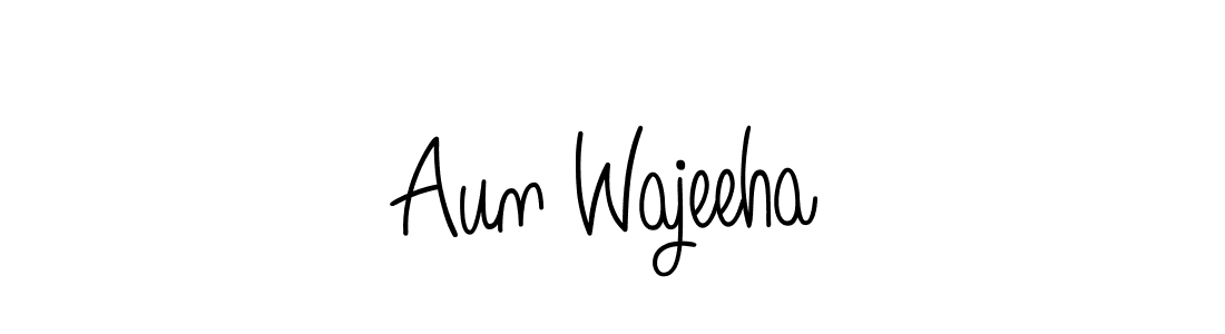 Design your own signature with our free online signature maker. With this signature software, you can create a handwritten (Angelique-Rose-font-FFP) signature for name Aun Wajeeha. Aun Wajeeha signature style 5 images and pictures png