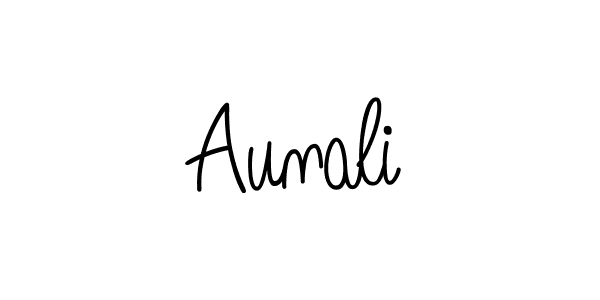 You should practise on your own different ways (Angelique-Rose-font-FFP) to write your name (Aunali) in signature. don't let someone else do it for you. Aunali signature style 5 images and pictures png