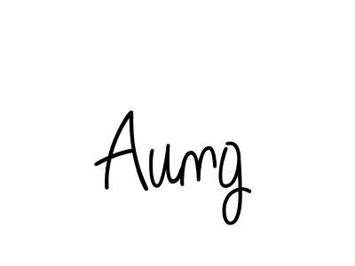 Make a beautiful signature design for name Aung. With this signature (Angelique-Rose-font-FFP) style, you can create a handwritten signature for free. Aung signature style 5 images and pictures png