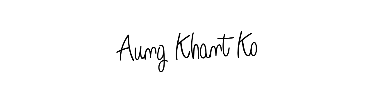 How to make Aung Khant Ko signature? Angelique-Rose-font-FFP is a professional autograph style. Create handwritten signature for Aung Khant Ko name. Aung Khant Ko signature style 5 images and pictures png