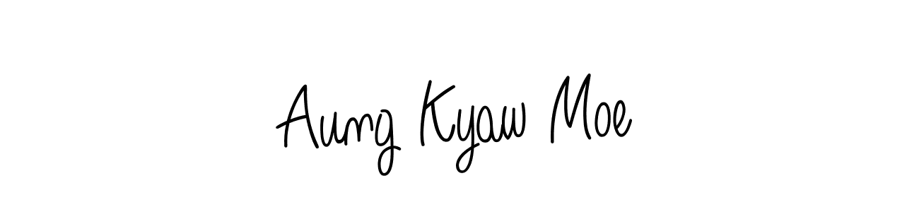 Design your own signature with our free online signature maker. With this signature software, you can create a handwritten (Angelique-Rose-font-FFP) signature for name Aung Kyaw Moe. Aung Kyaw Moe signature style 5 images and pictures png