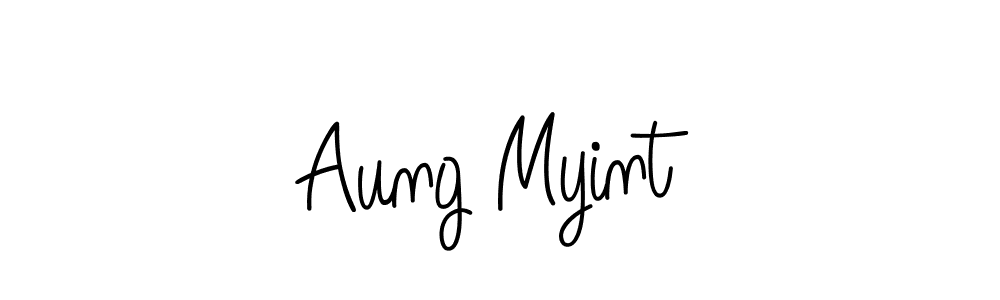 The best way (Angelique-Rose-font-FFP) to make a short signature is to pick only two or three words in your name. The name Aung Myint include a total of six letters. For converting this name. Aung Myint signature style 5 images and pictures png