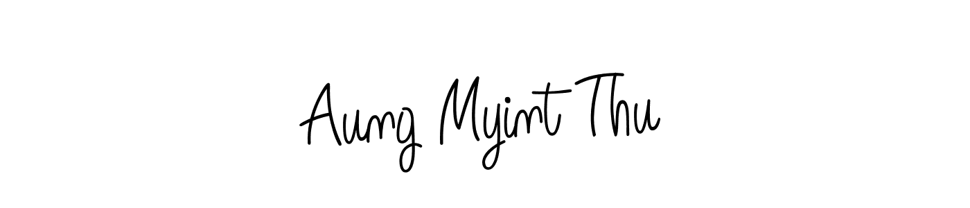 Aung Myint Thu stylish signature style. Best Handwritten Sign (Angelique-Rose-font-FFP) for my name. Handwritten Signature Collection Ideas for my name Aung Myint Thu. Aung Myint Thu signature style 5 images and pictures png