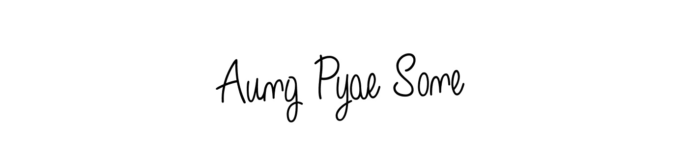 How to make Aung Pyae Sone name signature. Use Angelique-Rose-font-FFP style for creating short signs online. This is the latest handwritten sign. Aung Pyae Sone signature style 5 images and pictures png