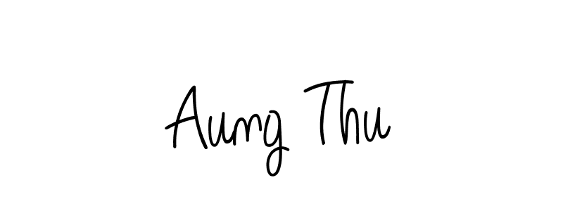 Design your own signature with our free online signature maker. With this signature software, you can create a handwritten (Angelique-Rose-font-FFP) signature for name Aung Thu. Aung Thu signature style 5 images and pictures png