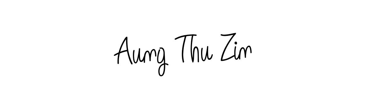 Make a beautiful signature design for name Aung Thu Zin. With this signature (Angelique-Rose-font-FFP) style, you can create a handwritten signature for free. Aung Thu Zin signature style 5 images and pictures png