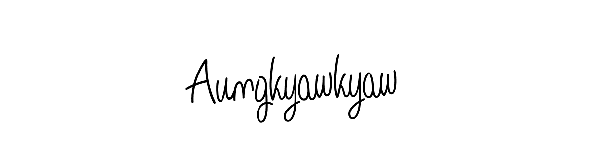 Similarly Angelique-Rose-font-FFP is the best handwritten signature design. Signature creator online .You can use it as an online autograph creator for name Aungkyawkyaw. Aungkyawkyaw signature style 5 images and pictures png