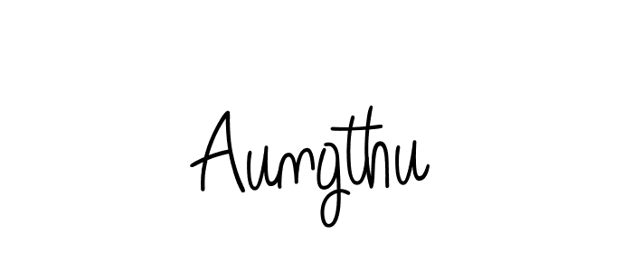 Create a beautiful signature design for name Aungthu. With this signature (Angelique-Rose-font-FFP) fonts, you can make a handwritten signature for free. Aungthu signature style 5 images and pictures png