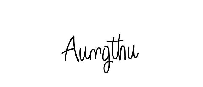 Create a beautiful signature design for name Aungthu. With this signature (Angelique-Rose-font-FFP) fonts, you can make a handwritten signature for free. Aungthu signature style 5 images and pictures png