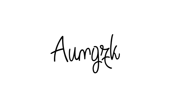 Aungzk stylish signature style. Best Handwritten Sign (Angelique-Rose-font-FFP) for my name. Handwritten Signature Collection Ideas for my name Aungzk. Aungzk signature style 5 images and pictures png