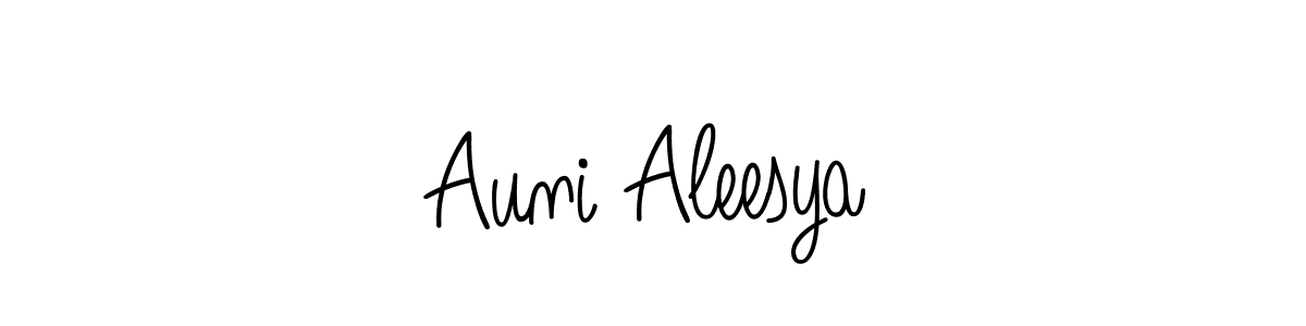 Angelique-Rose-font-FFP is a professional signature style that is perfect for those who want to add a touch of class to their signature. It is also a great choice for those who want to make their signature more unique. Get Auni Aleesya name to fancy signature for free. Auni Aleesya signature style 5 images and pictures png