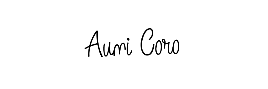 Also we have Auni Coro name is the best signature style. Create professional handwritten signature collection using Angelique-Rose-font-FFP autograph style. Auni Coro signature style 5 images and pictures png