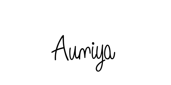 Make a beautiful signature design for name Auniya. With this signature (Angelique-Rose-font-FFP) style, you can create a handwritten signature for free. Auniya signature style 5 images and pictures png