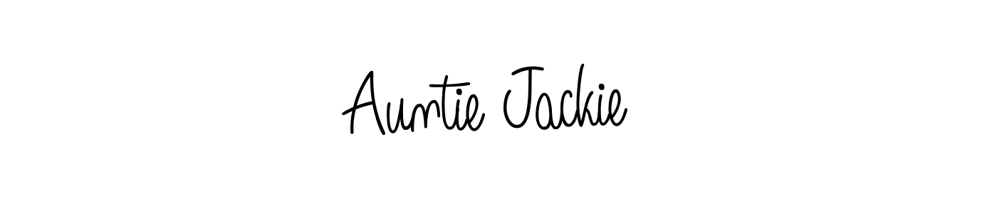 How to make Auntie Jackie  signature? Angelique-Rose-font-FFP is a professional autograph style. Create handwritten signature for Auntie Jackie  name. Auntie Jackie  signature style 5 images and pictures png