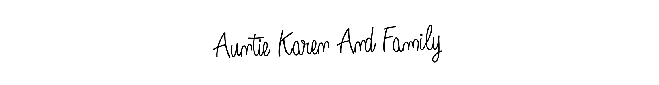 Once you've used our free online signature maker to create your best signature Angelique-Rose-font-FFP style, it's time to enjoy all of the benefits that Auntie Karen And Family name signing documents. Auntie Karen And Family signature style 5 images and pictures png