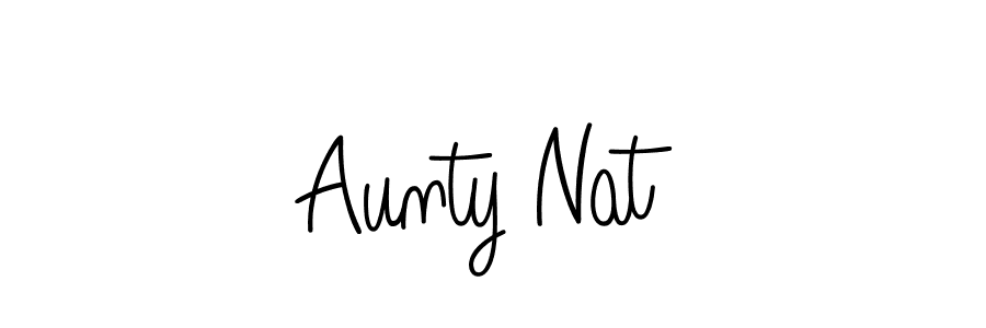 Aunty Nat stylish signature style. Best Handwritten Sign (Angelique-Rose-font-FFP) for my name. Handwritten Signature Collection Ideas for my name Aunty Nat. Aunty Nat signature style 5 images and pictures png