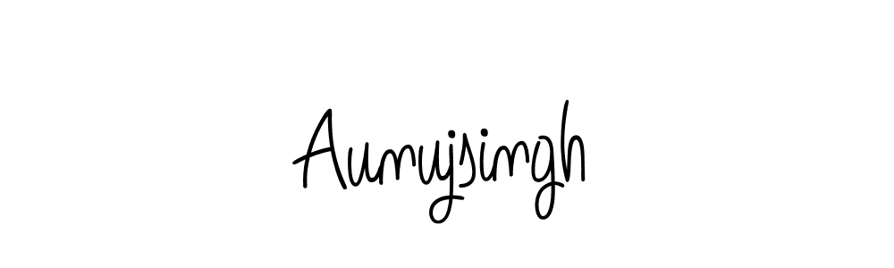 Use a signature maker to create a handwritten signature online. With this signature software, you can design (Angelique-Rose-font-FFP) your own signature for name Aunujsingh. Aunujsingh signature style 5 images and pictures png