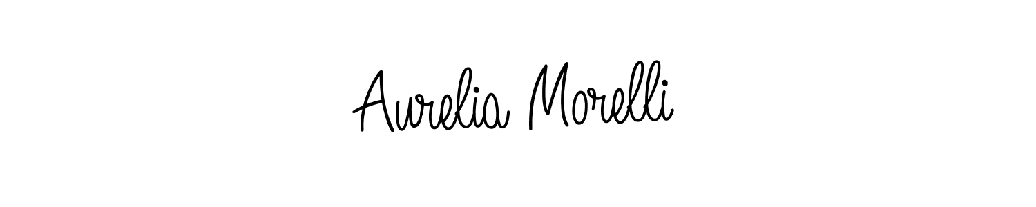 Aurelia Morelli stylish signature style. Best Handwritten Sign (Angelique-Rose-font-FFP) for my name. Handwritten Signature Collection Ideas for my name Aurelia Morelli. Aurelia Morelli signature style 5 images and pictures png