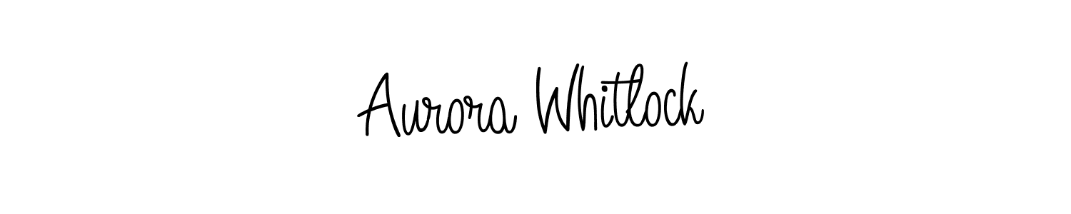 You should practise on your own different ways (Angelique-Rose-font-FFP) to write your name (Aurora Whitlock) in signature. don't let someone else do it for you. Aurora Whitlock signature style 5 images and pictures png