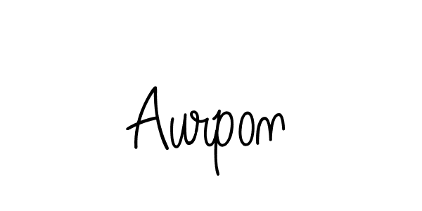 How to make Aurpon name signature. Use Angelique-Rose-font-FFP style for creating short signs online. This is the latest handwritten sign. Aurpon signature style 5 images and pictures png