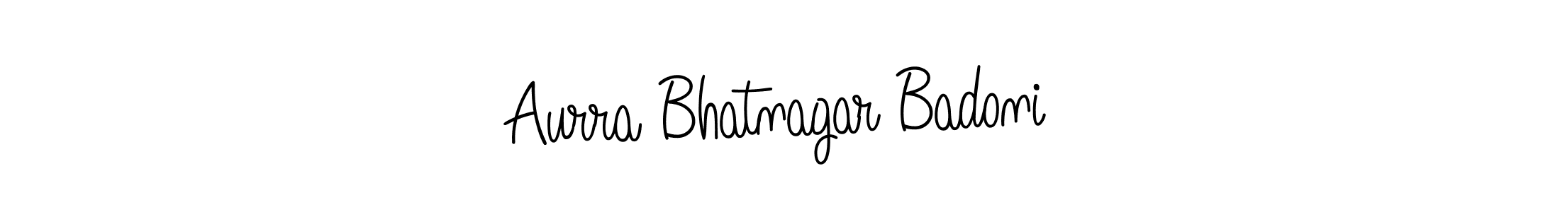 Check out images of Autograph of Aurra Bhatnagar Badoni name. Actor Aurra Bhatnagar Badoni Signature Style. Angelique-Rose-font-FFP is a professional sign style online. Aurra Bhatnagar Badoni signature style 5 images and pictures png
