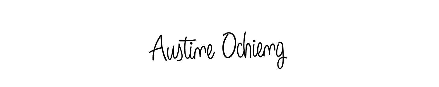 The best way (Angelique-Rose-font-FFP) to make a short signature is to pick only two or three words in your name. The name Austine Ochieng include a total of six letters. For converting this name. Austine Ochieng signature style 5 images and pictures png