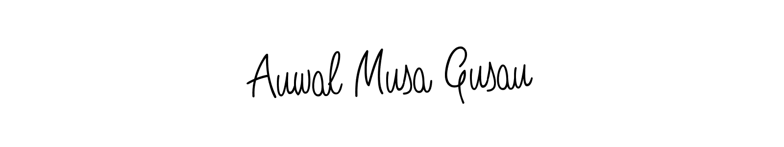 Also we have Auwal Musa Gusau name is the best signature style. Create professional handwritten signature collection using Angelique-Rose-font-FFP autograph style. Auwal Musa Gusau signature style 5 images and pictures png