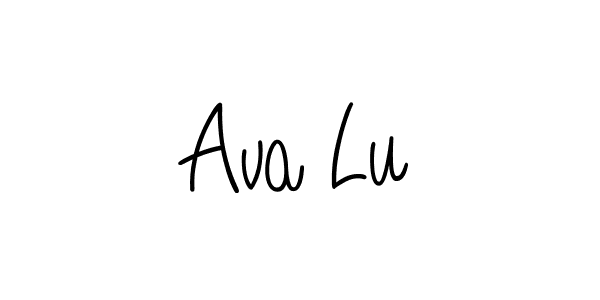 How to Draw Ava Lu signature style? Angelique-Rose-font-FFP is a latest design signature styles for name Ava Lu. Ava Lu signature style 5 images and pictures png