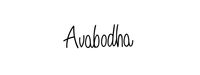 You should practise on your own different ways (Angelique-Rose-font-FFP) to write your name (Avabodha) in signature. don't let someone else do it for you. Avabodha signature style 5 images and pictures png