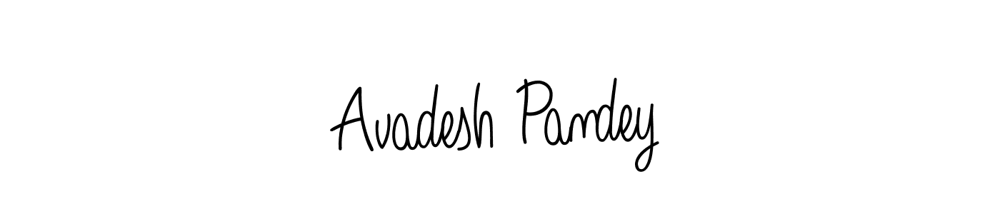 Create a beautiful signature design for name Avadesh Pandey. With this signature (Angelique-Rose-font-FFP) fonts, you can make a handwritten signature for free. Avadesh Pandey signature style 5 images and pictures png