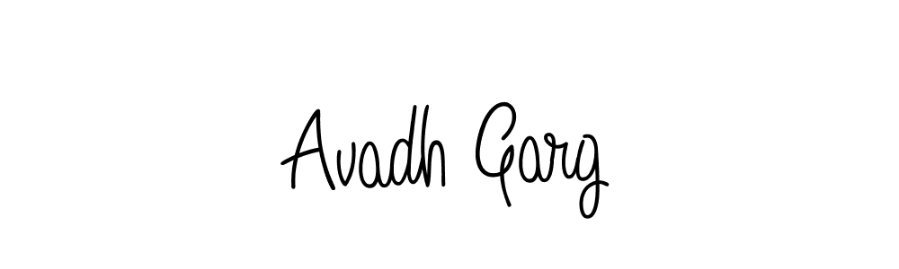 How to make Avadh Garg name signature. Use Angelique-Rose-font-FFP style for creating short signs online. This is the latest handwritten sign. Avadh Garg signature style 5 images and pictures png