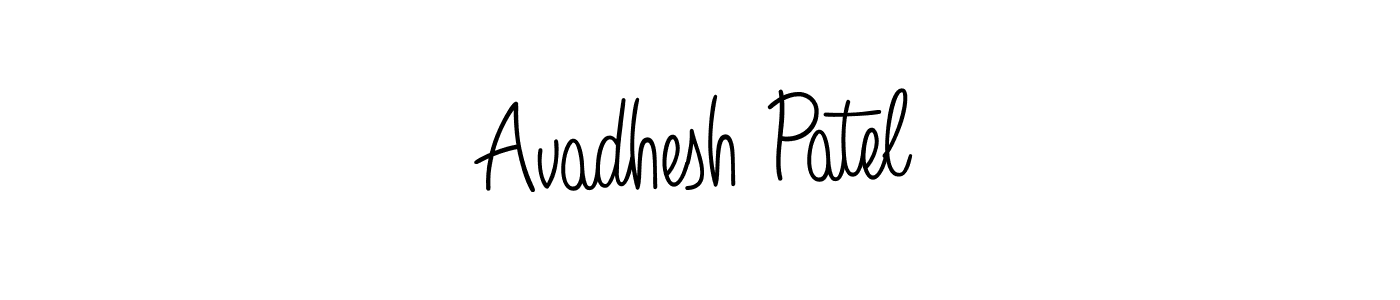 You should practise on your own different ways (Angelique-Rose-font-FFP) to write your name (Avadhesh Patel) in signature. don't let someone else do it for you. Avadhesh Patel signature style 5 images and pictures png