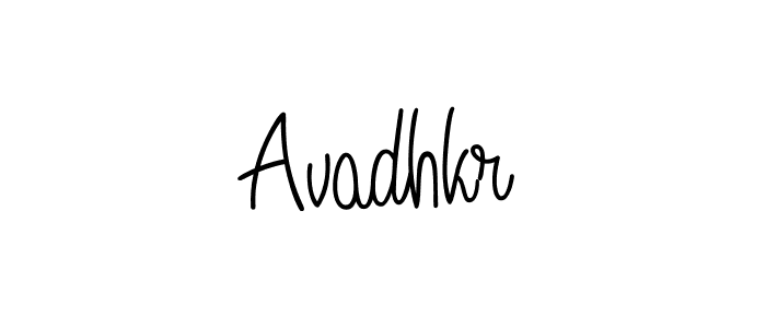 Use a signature maker to create a handwritten signature online. With this signature software, you can design (Angelique-Rose-font-FFP) your own signature for name Avadhkr. Avadhkr signature style 5 images and pictures png