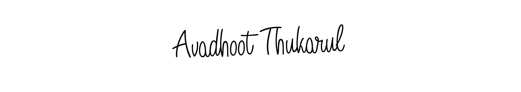 Make a beautiful signature design for name Avadhoot Thukarul. With this signature (Angelique-Rose-font-FFP) style, you can create a handwritten signature for free. Avadhoot Thukarul signature style 5 images and pictures png