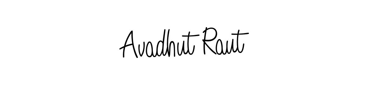 Use a signature maker to create a handwritten signature online. With this signature software, you can design (Angelique-Rose-font-FFP) your own signature for name Avadhut Raut. Avadhut Raut signature style 5 images and pictures png