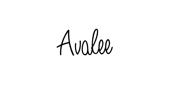 Make a beautiful signature design for name Avalee. With this signature (Angelique-Rose-font-FFP) style, you can create a handwritten signature for free. Avalee signature style 5 images and pictures png