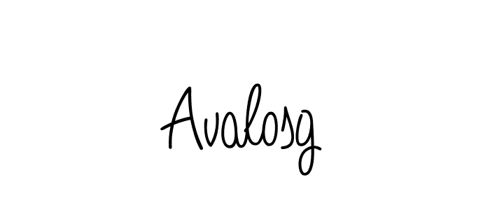 Make a beautiful signature design for name Avalosg. With this signature (Angelique-Rose-font-FFP) style, you can create a handwritten signature for free. Avalosg signature style 5 images and pictures png