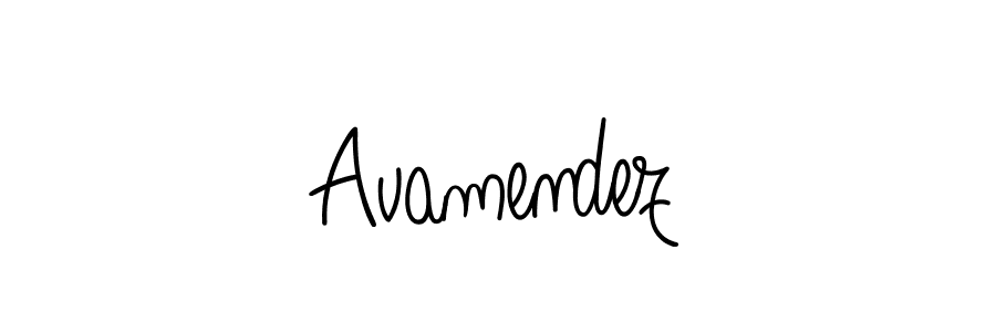 Avamendez stylish signature style. Best Handwritten Sign (Angelique-Rose-font-FFP) for my name. Handwritten Signature Collection Ideas for my name Avamendez. Avamendez signature style 5 images and pictures png