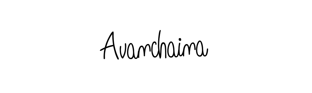 How to make Avanchaina signature? Angelique-Rose-font-FFP is a professional autograph style. Create handwritten signature for Avanchaina name. Avanchaina signature style 5 images and pictures png