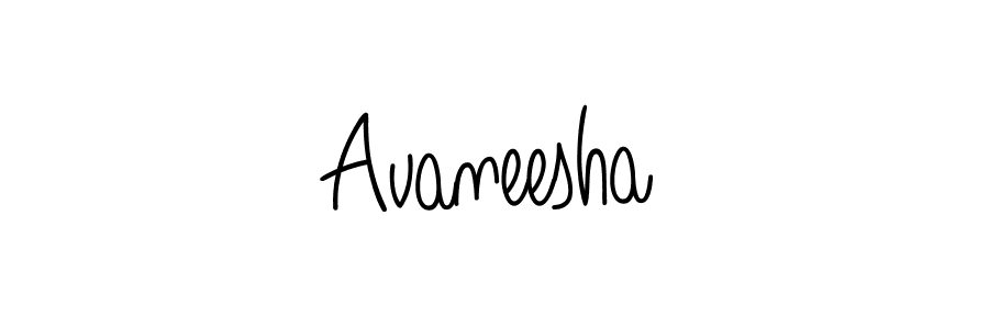 Make a beautiful signature design for name Avaneesha. With this signature (Angelique-Rose-font-FFP) style, you can create a handwritten signature for free. Avaneesha signature style 5 images and pictures png