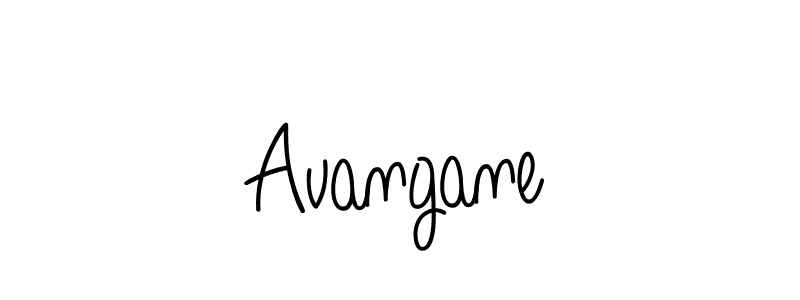 Make a beautiful signature design for name Avangane. With this signature (Angelique-Rose-font-FFP) style, you can create a handwritten signature for free. Avangane signature style 5 images and pictures png