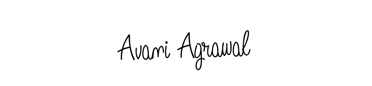 Design your own signature with our free online signature maker. With this signature software, you can create a handwritten (Angelique-Rose-font-FFP) signature for name Avani Agrawal. Avani Agrawal signature style 5 images and pictures png