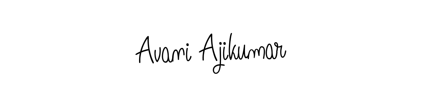 Avani Ajikumar stylish signature style. Best Handwritten Sign (Angelique-Rose-font-FFP) for my name. Handwritten Signature Collection Ideas for my name Avani Ajikumar. Avani Ajikumar signature style 5 images and pictures png
