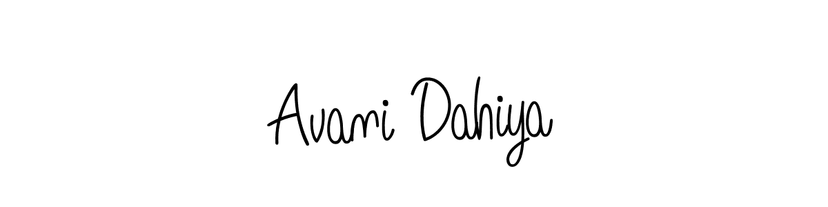 You should practise on your own different ways (Angelique-Rose-font-FFP) to write your name (Avani Dahiya) in signature. don't let someone else do it for you. Avani Dahiya signature style 5 images and pictures png